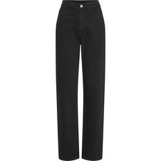 Vila Lös Byxor & Shorts Vila Vikelly Hög Midja Straight Jeans - Svart