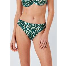 Turquoise - Women Bikini Bottoms John Lewis Rio Animal Print Fold Down Bikini Bottoms, Teal