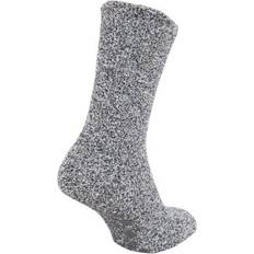 Floso Mens Slipper Socks With Rubber Non Slip Grip (7-11) Grey