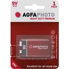 AgfaPhoto 9v zinc chloride battery 9 v volt block pp3 cell genuine heavy duty