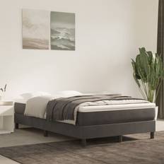 120cm - Gemiddeld Boxspring Matrassen vidaXL Pocketveringmatras 120x220x20 cm Fluweel Donkergrijs