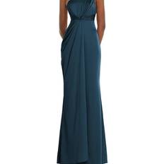 Womens Satin Long Evening Dress