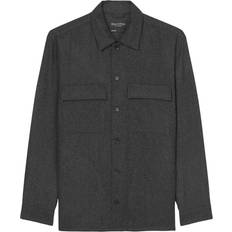 Wolle Hemden Marc O'Polo Overshirt schwarz