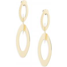 18K Yellow Gold Chic Shiny Drop Earrings