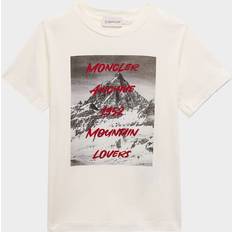 Moncler T-shirts Moncler T-Shirt Met Logoprint - White