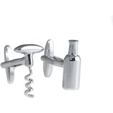 Rhodium Cufflinks International Rhodium Plated Bottle & Opener Cufflinks Silver