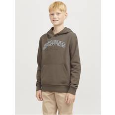 Braun Oberteile Jack & Jones Logo Kapuzenpullover Junior