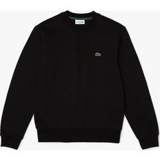 Organic Fabric Tops Lacoste Fleece Crew Neck Sweatshirt - Black