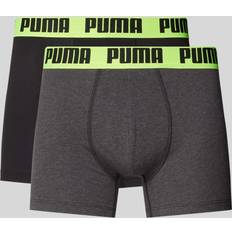 Gula - Herr Kalsonger Puma Men Everyday Basic Boxer Dark Grey Melange Yellow, Male, Kläder, Underkläder