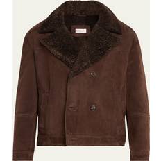 Brunello Cucinelli Shearling-lined leather jacket