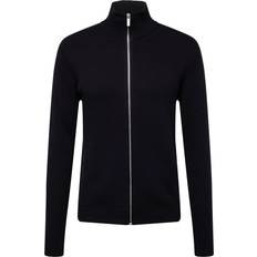 Herre - Lynlås Trøjer Selected Høj Hals Med Lynlås Strikket Cardigan Sort