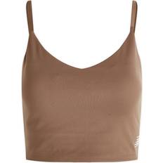 New Balance Dame BH'er New Balance Logo Sports Bra, Brown