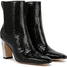 Flexa Bliss Ankle Booties (Black Cracked Leather) Square Toe (7.5 M)