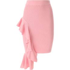 Moschino Kjolar Moschino Rosa Høyhalset Ruffle Skjørt Pink