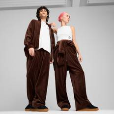 Brown - Unisex Trousers Puma T7 Oversized Track Pants Unisex, Espresso Brown