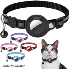 Shein Universal Anti-Lost Pet Collar For Cats And Dogs With Bell Adjustable Compatible With Airtag Tracker, Adjustable Comfortable And