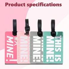 Adresslappar Shein Simple Fashion Letter Pattern Luggage Tag 4 pcs