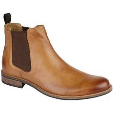 Roamers Men tan leather gusset boot tpr sole