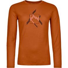 Oranje - Skiën Ondershirts Ortovox Merino Mtn Cutout Longsleeve - Bruin