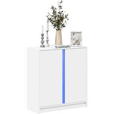 Møbler vidaXL Med LED-Lys 77 x 34 x 85 cm Konstrueret Træ Hvid Skænk