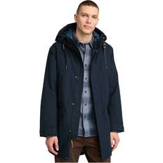 Timberland Water Resistant Fishtail Parka for Men in Dark Blue, Man, Blue, Men Apparel Parka Jackets Outdoor Style