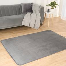 Black Carpets OHS Filled Microplush Rug 80 x 150 cm - Charcoal Black, Grey