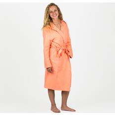 Orange Robes NABAIJI Women's Microfibre Compact Hooded Bathrobe - Pale Coral Orange