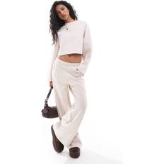 Joggers - Pink Trousers Stradivarius Soft-touch wide-leg trousers Dusty rose