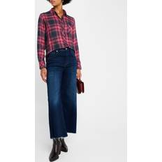 Rayon - Women Shirts Rails Hunter Plaid Shirt Dusty Mauve Evergreen