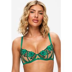 Green - Women Bras Ann Summers Caged Rose Non Padded Balcony Bra Green