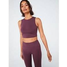 Tank Tops Gym King Peach Luxe High Neck Tank Deep Plum Luxe purple