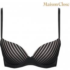 Maison Close striped push up bra women Polyamide/Spandex/Elastane Black