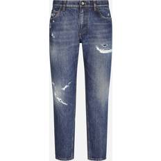 Dolce & Gabbana Man Spijkerbroeken Dolce & Gabbana Distressed Denim Jeans Blu