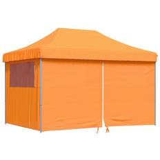 vidaXL Foldable Party Tent Pop-Up with 4 Sidewalls Orange