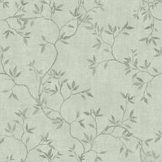 Muriva Green Wallpapers Muriva Darcy james collection japandi leaf wallpaper 173574 leafy metallic green