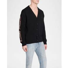 Amiri Cardigans Amiri Black Leopard Bones Cardigan