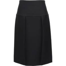 Khaite Black Kidd Midi Skirt Black