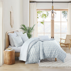 Textiles Peri Home Ikat Eyelet Set Cotton in King Duvet + 2 King Shams Duvet Cover Blue