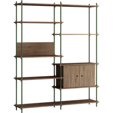 35.0 cm Reolsystem Moebe Hyldesystem S.200.2.C Smoked Oak/Pine Green Reolsystem