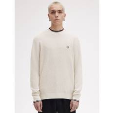 Clothing Fred Perry Waffle Stitch Jumper, Porridge Marl