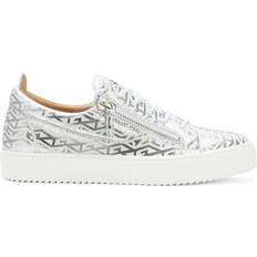 Giuseppe Zanotti Women Trainers Giuseppe Zanotti Gail monogram-print sneakers women Rubber/Polyamide/Polyurethane/Leather Silver