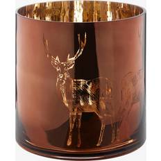 Brown Candle Holders Stag Hurricane - Metallic Brown 29 x 29 x 29 Candle Holder