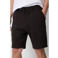 Clothing Threadbare 'Mitch' Cotton Blend Textured Sweat Shorts Black 36R