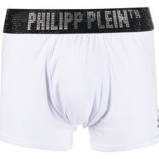 Philipp Plein Underwear Philipp Plein Stones rhinestone-logo boxers men Fabric White
