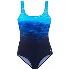 Bygellös Baddräkter Lascana Tummy Control Swimsuit - Blue Print