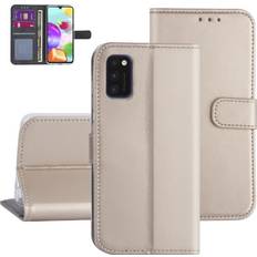 Skal-man Samsung Galaxy A41 Plånboksfodral Guldfärgat