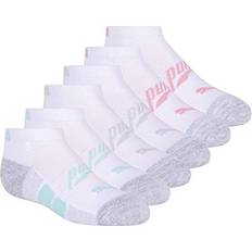 Puma Underwear Children's Clothing Puma unisex child Pack Low Cut Socks, White/Blue, 7-8.5