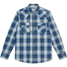 Wrangler Herre - XL Skjorter Wrangler Western Shirt Buffalo Indigo