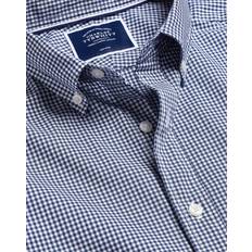 Charles tyrwhitt shirt¨ Charles Tyrwhitt Men's Non-Iron Stretch Short Sleeve Cotton Shirt French Blue Single Cuff