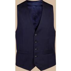 Men - W38 Suits Charles Tyrwhitt Men's Italian Luxury Suit Waistcoat Dark Navy, Blue (w44)